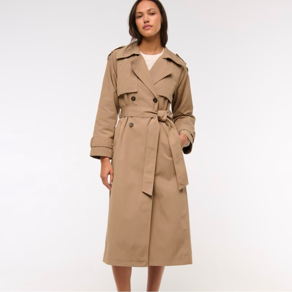 Abercrombie & Fitch Classic Trench Coat Camel Medium